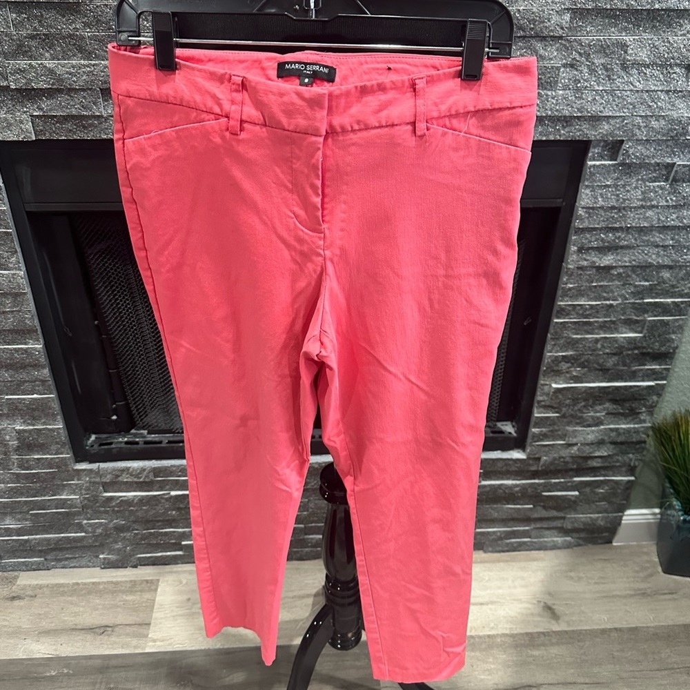 Mario Serrani Vibrant Coral Trousers